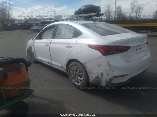 3KPC24A32KE060976 - 2019 HYUNDAI ACCENT SE/SEL White photo 3