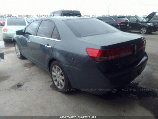 3LNDL2L34BR771604 - 2011 LINCOLN MKZ HYBRID Blue photo 3