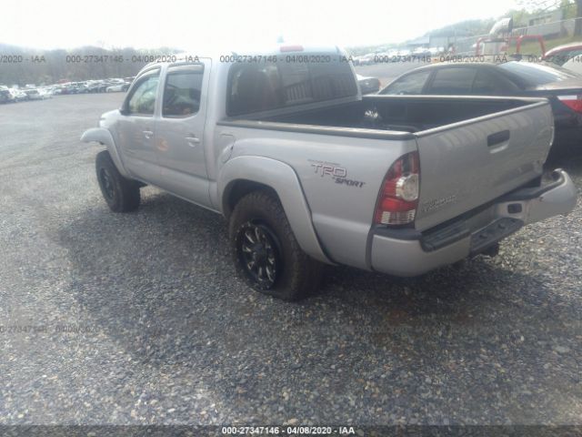 3TMLU4EN3CM084037 - 2012 TOYOTA TACOMA DOUBLE CAB 银色 照片 3