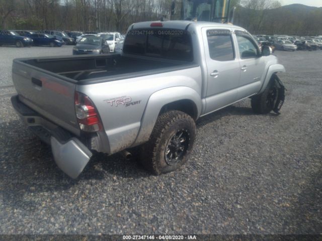 3TMLU4EN3CM084037 - 2012 TOYOTA TACOMA DOUBLE CAB 银色 照片 4