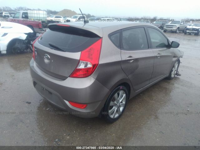 KMHCU5AE6DU091049 - 2013 HYUNDAI ACCENT GLS/SE Brown photo 4