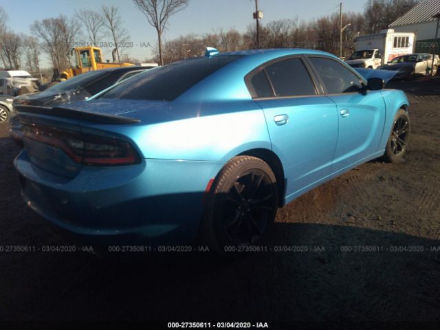 2C3CDXHG4GH188219 - 2016 DODGE CHARGER SXT Blue photo 4