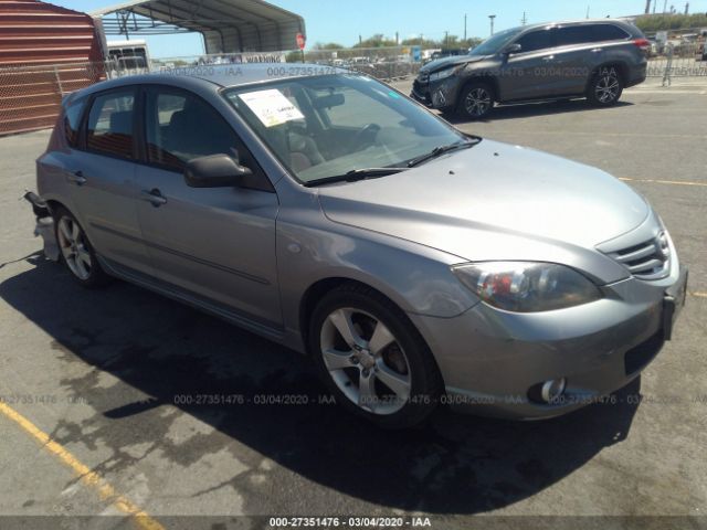 JM1BK143541127257 - 2004 MAZDA 3 HATCHBACK Gray photo 1