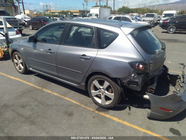 JM1BK143541127257 - 2004 MAZDA 3 HATCHBACK Gray photo 3