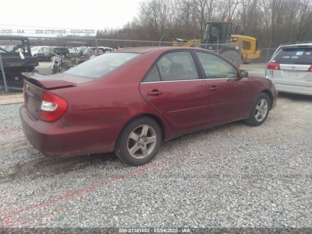 4T1BF32K23U036725 - 2003 TOYOTA CAMRY LE/XLE/SE Burgundy photo 4