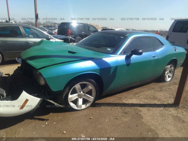 2C3CDYAG7DH641955 - 2013 DODGE CHALLENGER SXT Green photo 2