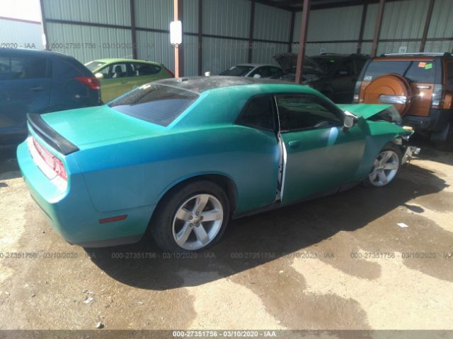 2C3CDYAG7DH641955 - 2013 DODGE CHALLENGER SXT Green photo 4