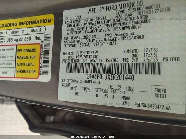 3FA6P0LUXER201440 - 2014 FORD FUSION SE HYBRID Silver photo 9