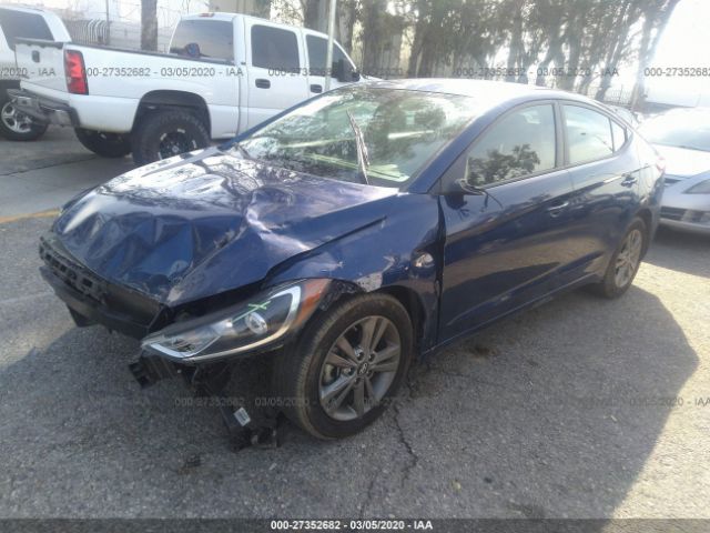 5NPD84LF4JH294637 - 2018 HYUNDAI ELANTRA SEL/VALUE/LIMITED Blue photo 2