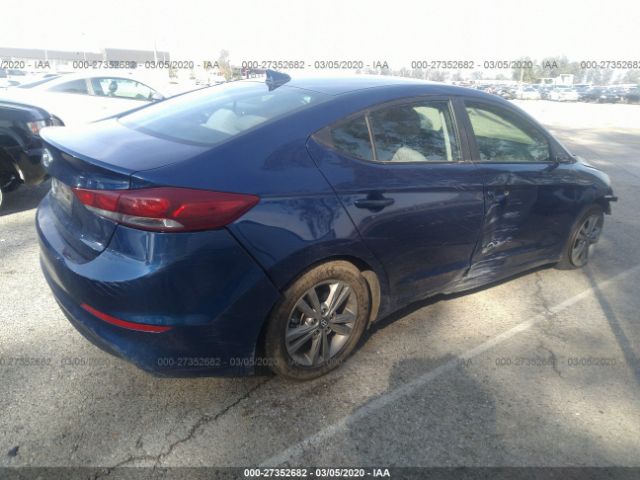 5NPD84LF4JH294637 - 2018 HYUNDAI ELANTRA SEL/VALUE/LIMITED Blue photo 4