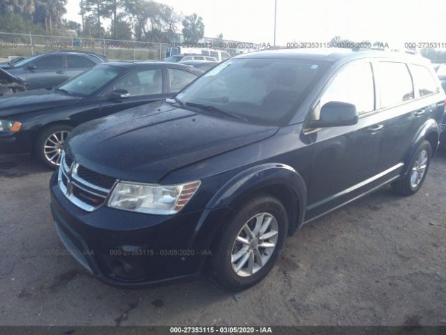 3C4PDCBGXHT515858 - 2017 DODGE JOURNEY SXT Dark Blue photo 2