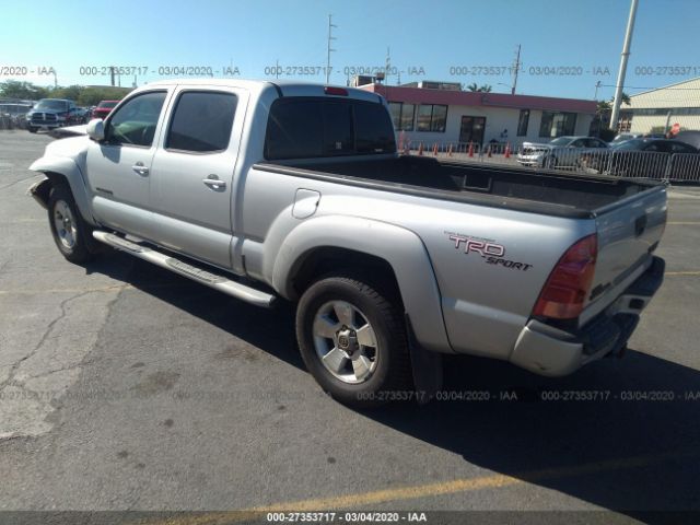 5TEKU72N58Z487061 - 2008 TOYOTA TACOMA DBL CAB PRERUNNER LNG BED Silver photo 3