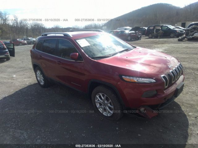 1C4PJMCS7EW272694 - 2014 JEEP CHEROKEE LATITUDE Maroon photo 1