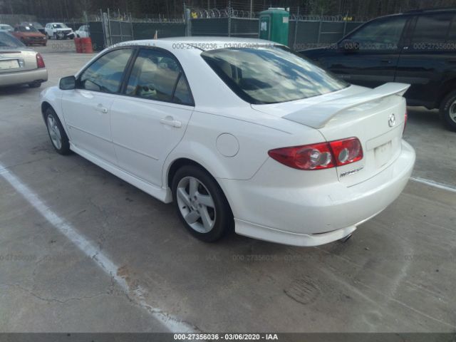 1YVFP80D535M42944 - 2003 MAZDA 6 S White photo 3