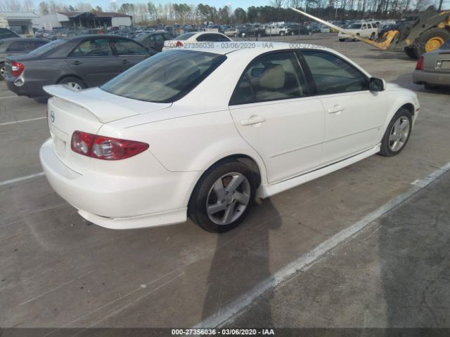 1YVFP80D535M42944 - 2003 MAZDA 6 S White photo 4