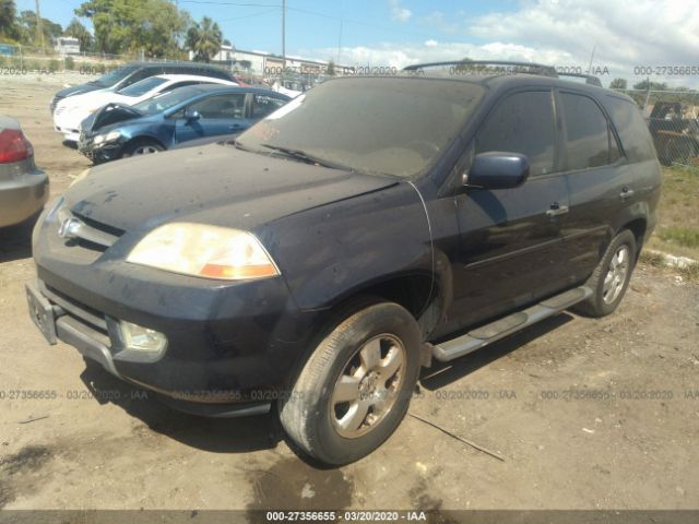 2HNYD18203H550828 - 2003 ACURA MDX  Blue photo 2