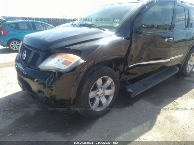 5N1BA0NDXDN602586 - 2013 NISSAN ARMADA SV/SL/PLATINUM Black photo 6