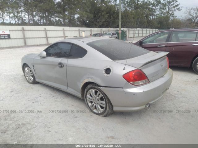 KMHHN65F66U208076 - 2006 HYUNDAI TIBURON GT/SE/GT LIMITED Silver photo 3