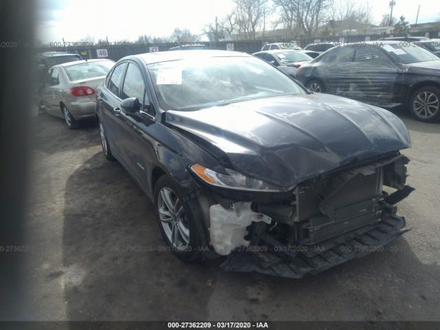 3FA6P0LU4FR211768 - 2015 FORD FUSION SE HYBRID Black photo 1