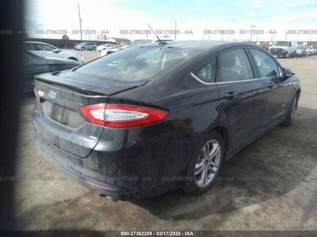 3FA6P0LU4FR211768 - 2015 FORD FUSION SE HYBRID Black photo 4