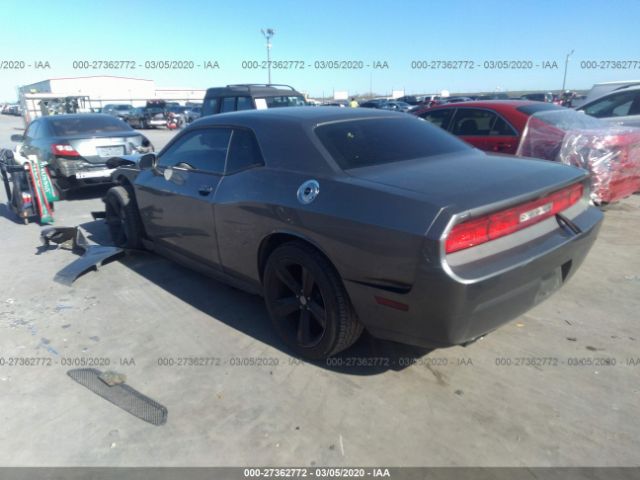 2C3CDYAG3CH127521 - 2012 DODGE CHALLENGER SXT Silver photo 3