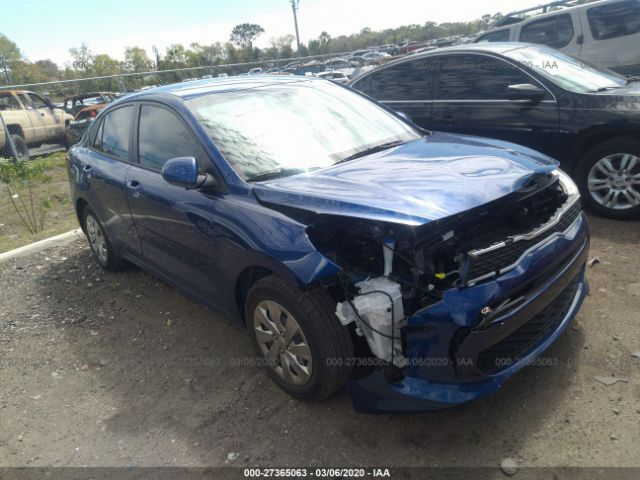 3KPA24AB3JE125430 - 2018 KIA RIO LX/S Blue photo 1