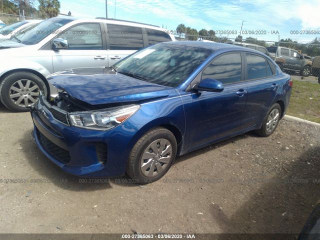 3KPA24AB3JE125430 - 2018 KIA RIO LX/S Blue photo 2