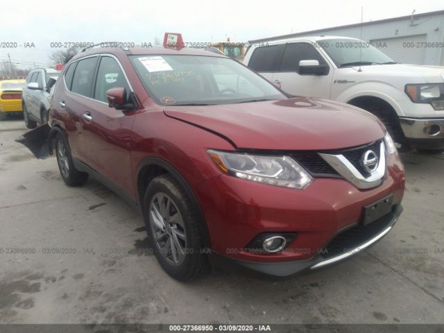 5N1AT2MV2FC834139 - 2015 NISSAN ROGUE S/SL/SV Red photo 1