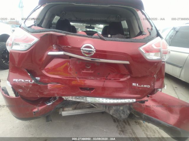 5N1AT2MV2FC834139 - 2015 NISSAN ROGUE S/SL/SV Red photo 6