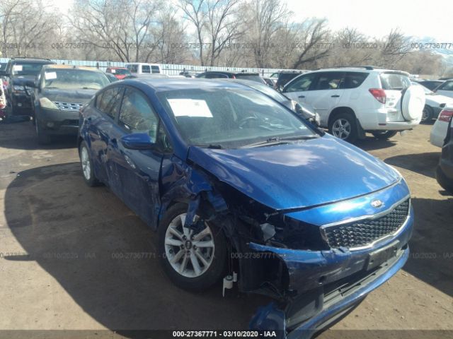 3KPFL4A76HE005789 - 2017 KIA FORTE LX/S Blue photo 1