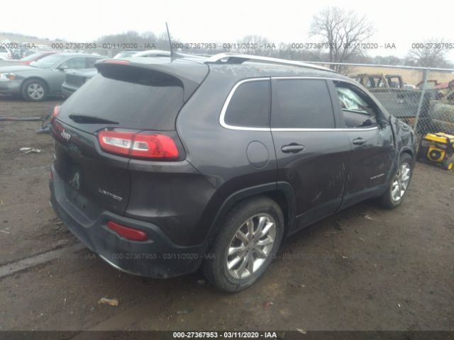 1C4PJMDB9FW736553 - 2015 JEEP CHEROKEE LIMITED Gray photo 4