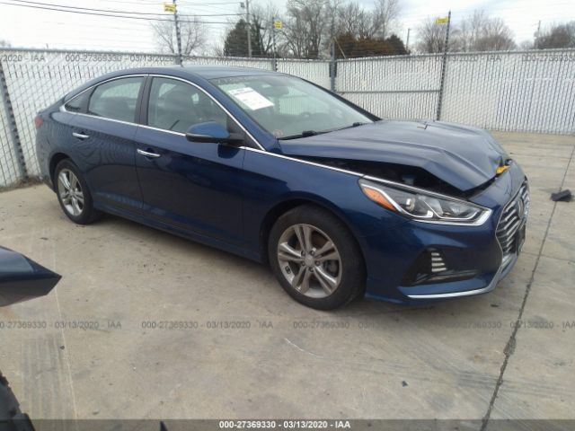 5NPE34AF5JH643925 - 2018 HYUNDAI SONATA SPORT/LIMITED Blue photo 1