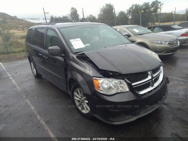 2C4RDGCG1GR275504 - 2016 DODGE GRAND CARAVAN SXT Gray photo 1