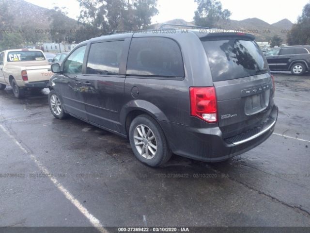 2C4RDGCG1GR275504 - 2016 DODGE GRAND CARAVAN SXT Gray photo 3