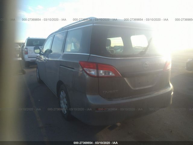 JN8AE2KPXE9101758 - 2014 NISSAN QUEST S/SV/SL/LE Gray photo 3