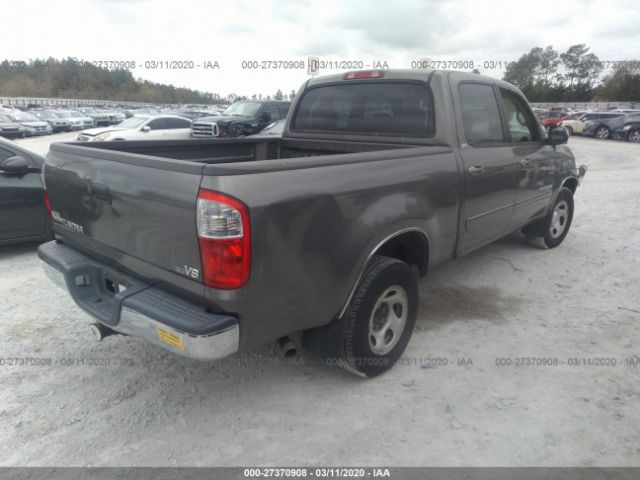 5TBET34155S472757 - 2005 TOYOTA TUNDRA DOUBLE CAB SR5 Gray photo 4