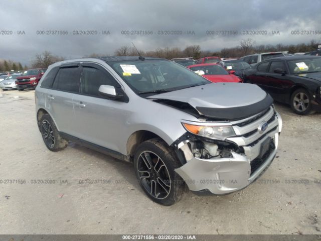 2FMDK4JC4EBA76415 - 2014 FORD EDGE SEL Silver photo 1