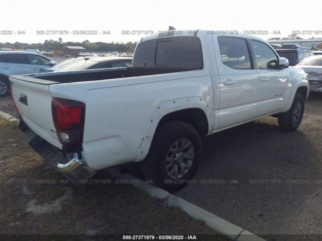3TMAZ5CN8KM099603 - 2019 TOYOTA TACOMA DOUBLE CAB/SR5/TRD SPORT/ White photo 4