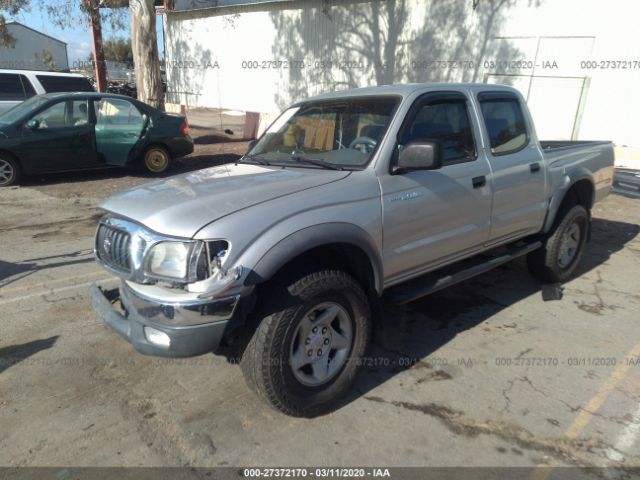 5TEGN92N13Z149678 - 2003 TOYOTA TACOMA DOUBLE CAB PRERUNNER Silver photo 2