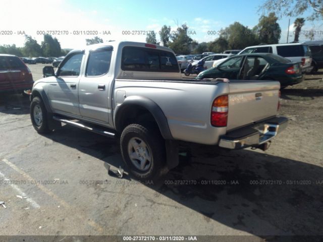 5TEGN92N13Z149678 - 2003 TOYOTA TACOMA DOUBLE CAB PRERUNNER Silver photo 3