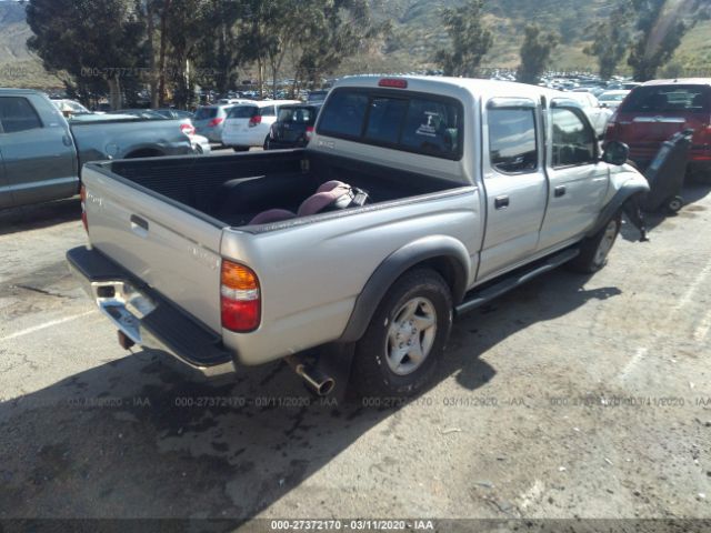 5TEGN92N13Z149678 - 2003 TOYOTA TACOMA DOUBLE CAB PRERUNNER Silver photo 4