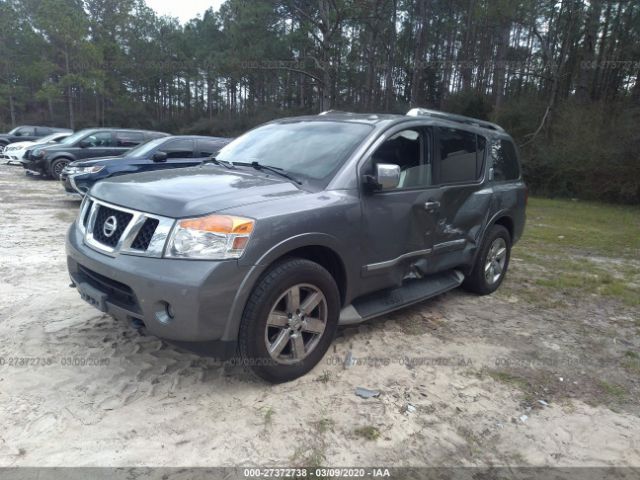 5N1BA0NF1DN611842 - 2013 NISSAN ARMADA PLATINUM Gray photo 2