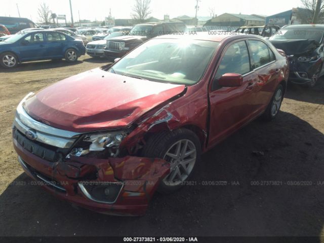 3FAHP0JG5BR259215 - 2011 FORD FUSION SEL Red photo 2