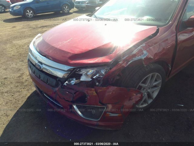 3FAHP0JG5BR259215 - 2011 FORD FUSION SEL Red photo 6