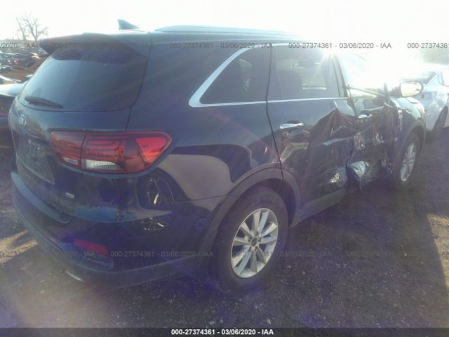 5XYPG4A36KG433880 - 2019 KIA SORENTO L/LX Dark Blue photo 4