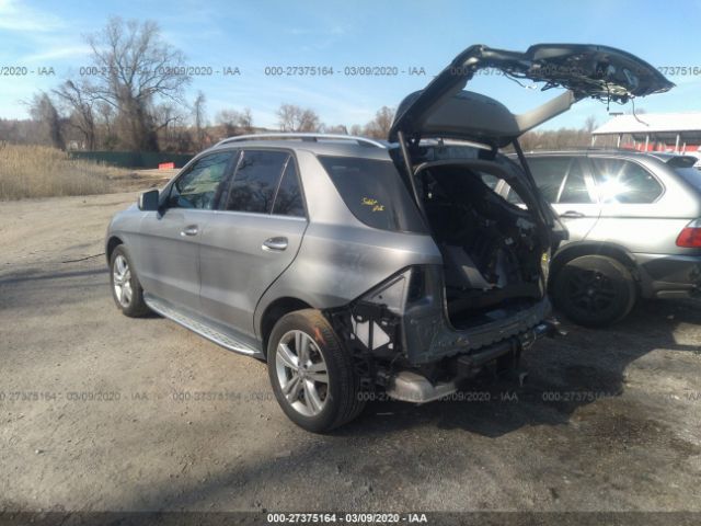 4JGDA5HB5FA616549 - 2015 MERCEDES-BENZ ML 350 4MATIC Silver photo 3