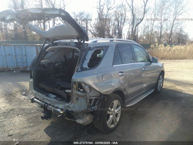 4JGDA5HB5FA616549 - 2015 MERCEDES-BENZ ML 350 4MATIC Silver photo 4