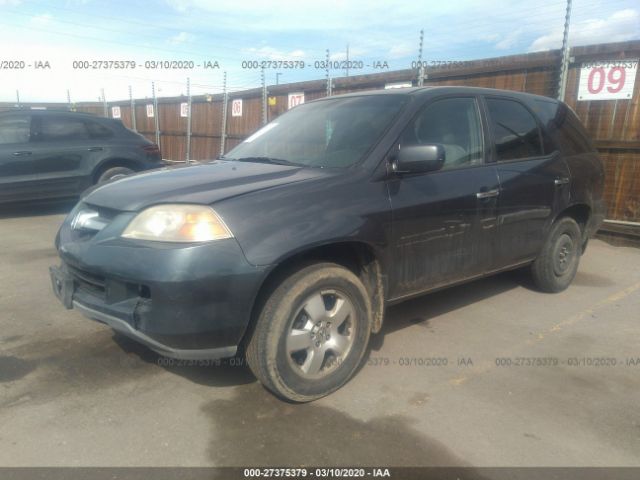 2HNYD18256H514525 - 2006 ACURA MDX  Blue photo 2