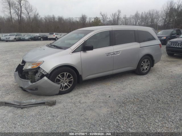 5FNRL5H47BB019278 - 2011 HONDA ODYSSEY EX Silver photo 2