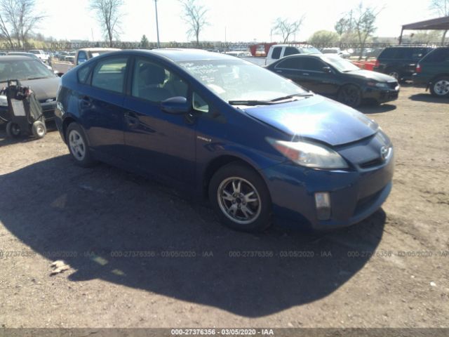 JTDKN3DU2B0324837 - 2011 TOYOTA PRIUS  Blue photo 1